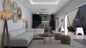 interior design, living room and kitchen