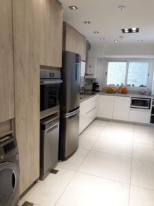 interior design kitchen, fridge and counter