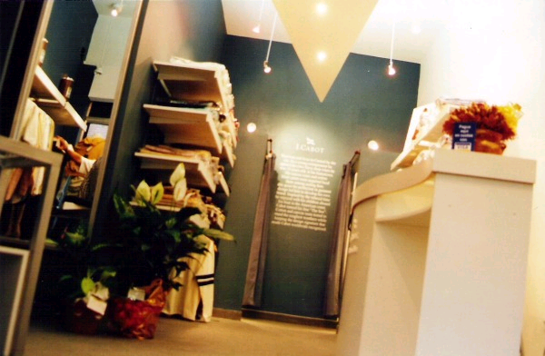inside of a clothing store